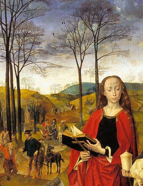 Hugo van der Goes Sts Margaret and Mary Magdalene with Maria Portinari